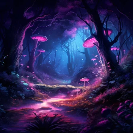 painting-forest-with-purple-forest-stream-with-mushrooms-it_899870-6712